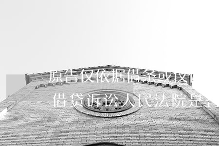原告仅依据借条或仅依据转款凭证提起民间借贷诉讼，人民法院是否会支持其诉讼请求