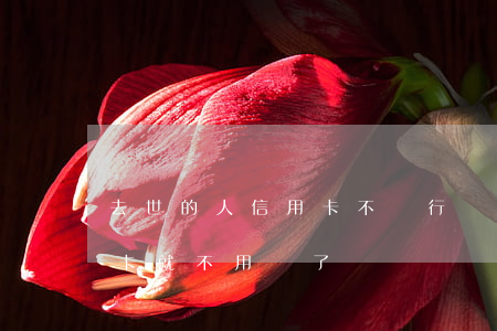 去世的人信用卡不還行嗎(人死后是不是信用卡就不用還了)