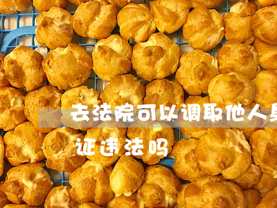 去法院可以调取他人身份证吗(调取别人身份证违法吗)