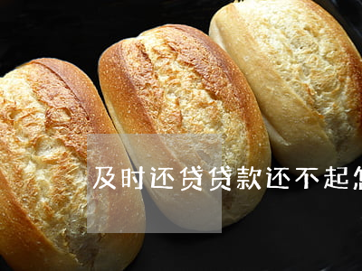 及时还贷贷款还不起怎么办