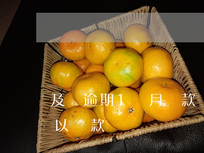 及貸逾期1個月還款(貸款逾期還上后,多久可以貸款)