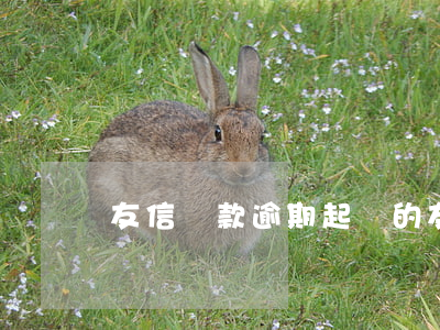 友信貸款逾期起訴的(友信貸款逾期起訴的)