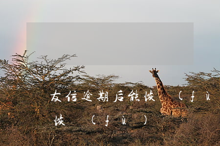 友信逾期后能恢復(fù)嗎 友信逾期后能恢復(fù)嗎