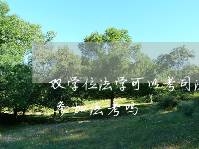 双学位法学可以考司法考吗(双学位法学可以参加法考吗)