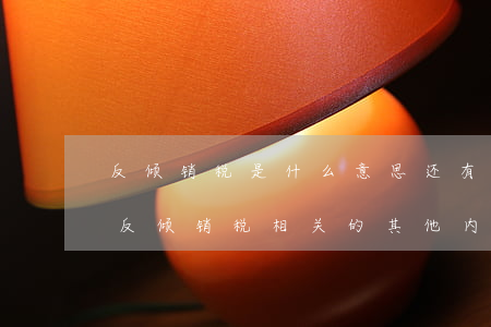 反倾销税是什么意思，还有什么相关的内容（与反倾销税相关的其他内容）