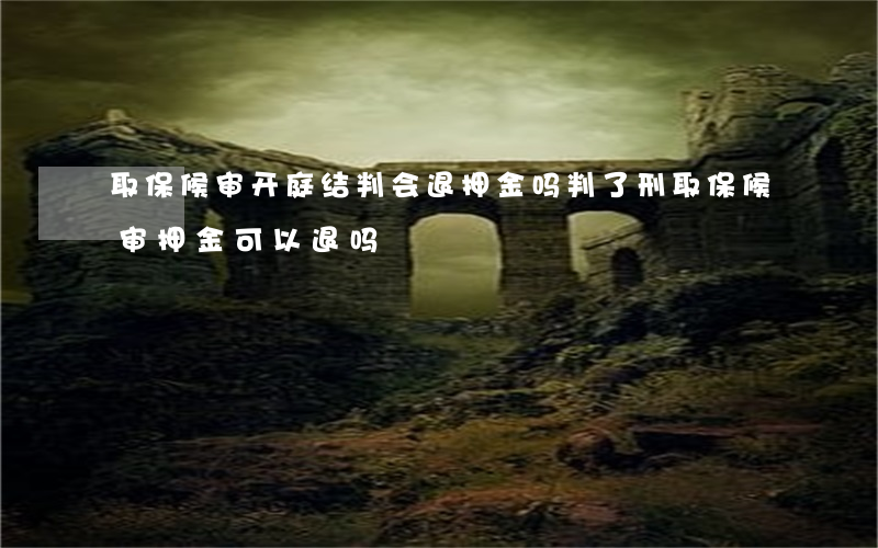 取保候审开庭结判会退押金吗(判了刑取保候审押金可以退吗)