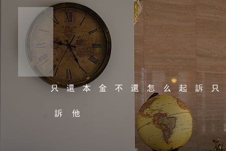 只還本金不還怎么起訴(只還本金不還怎么起訴他)