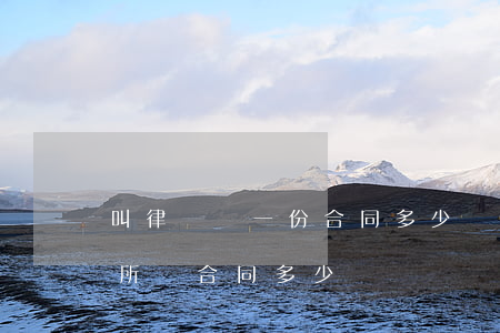 叫律師寫一份合同多少錢(律師事務(wù)所寫合同多少錢)
