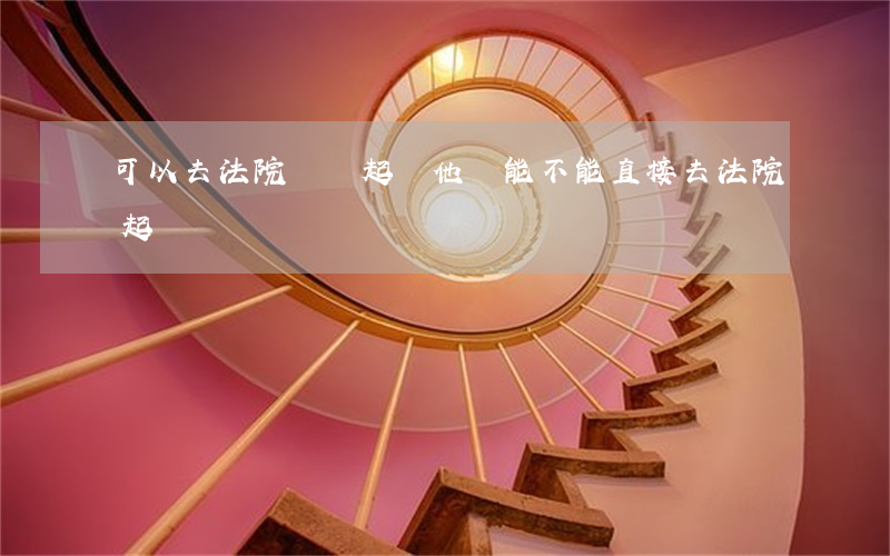 可以去法院這邊起訴他嗎(能不能直接去法院起訴)