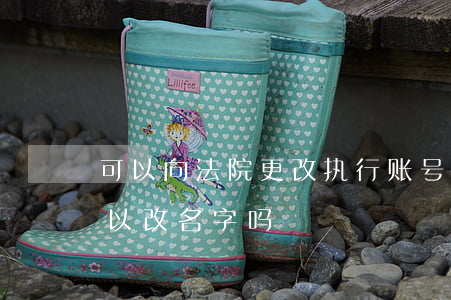 可以向法院更改执行账号吗(失信被执行人可以改名字吗)