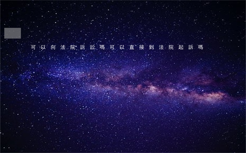 可以向法院訴訟嗎(可以直接到法院起訴嗎)