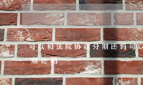 可以和法院协商分期还吗(可以和法院协商分期还吗)