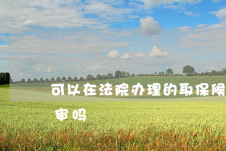 可以在法院办理的取保候审吗(法院能取保候审吗)