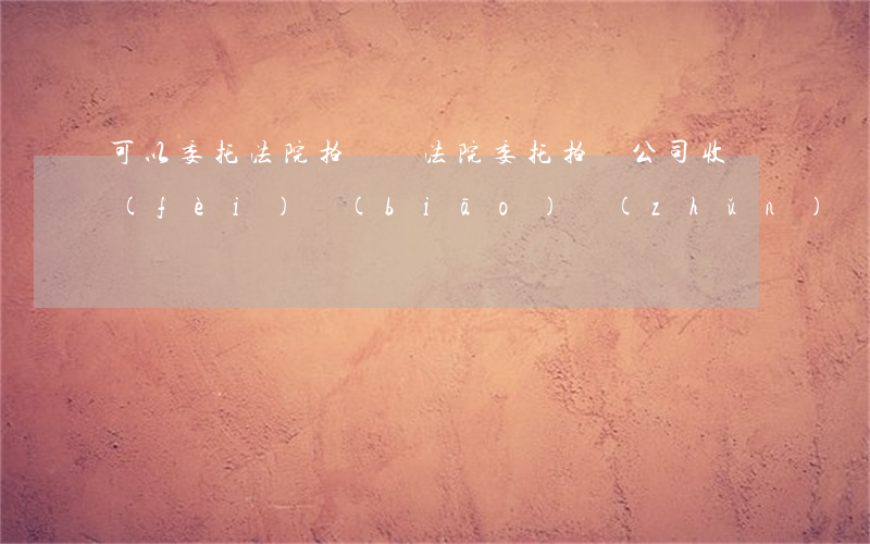 可以委托法院拍賣嗎(法院委托拍賣公司收費(fèi)標(biāo)準(zhǔn))