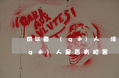 可以查個(gè)人違法犯罪行為嗎(查個(gè)人是否有犯罪記錄)