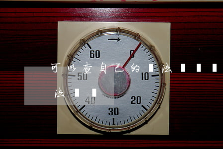 可以查自己的違法記錄嗎(怎么查看自己的違法記錄)