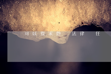 可以要求他負法律責任嗎(將負法律責任)