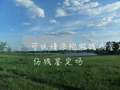 可以请法院做残疾鉴定吗(办了残疾证还能做伤残鉴定吗)