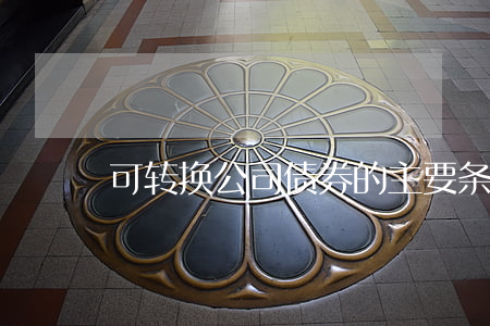 可转换公司债券的主要条款