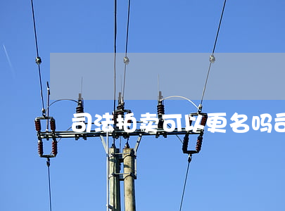 司法拍卖可以更名吗(司法拍卖合同备案更名)