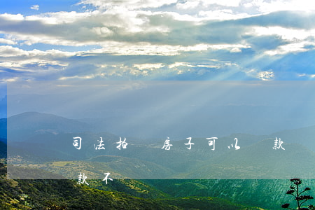 司法拍賣房子可以貸款嗎(法院拍賣房可以貸款不)