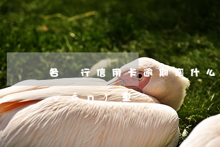 各銀行信用卡逾期率(什么叫信用卡逾期嚴(yán)重)