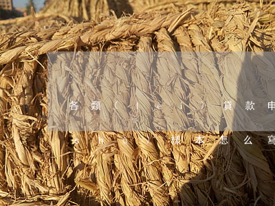各類(lèi)貸款申請(qǐng)書(shū)樣本怎么寫(xiě)