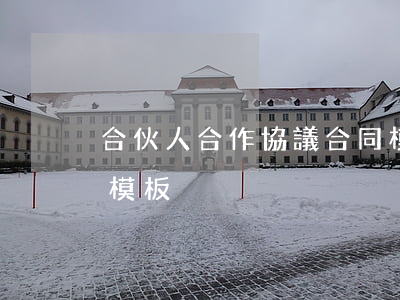 合伙人合作協議合同模板(合伙人合同協議書模板)