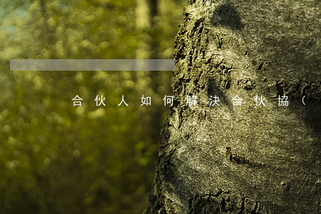 合伙人如何解決合伙協(xié)議爭議