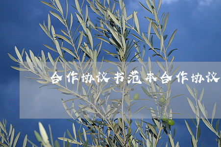 合作协议书范本(合作协议书范本 三人)