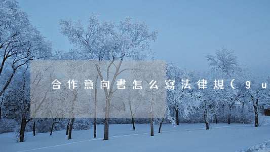 合作意向書怎么寫（法律規(guī)定）