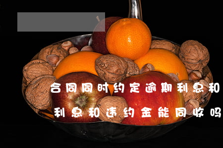 合同同时约定逾期利息和违约金-借款逾期利息和违约金能同收吗