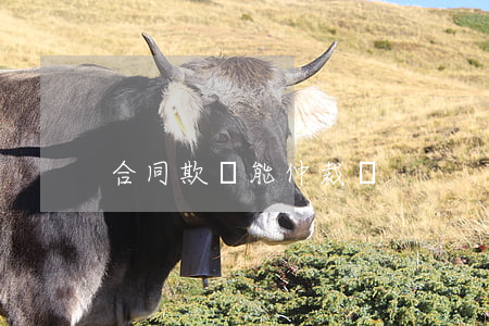 合同欺詐能仲裁嗎
