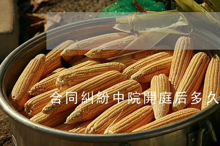 合同糾紛中院開庭后多久出判決書