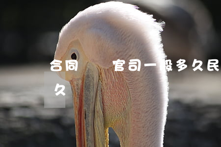 合同糾紛官司一般多久(民事糾紛官司需要多久)
