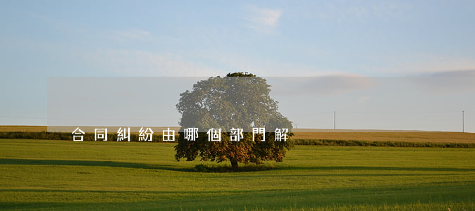 合同糾紛由哪個部門解決