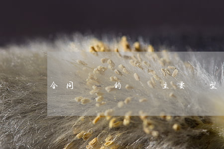 合同糾紛的幾種主要類型