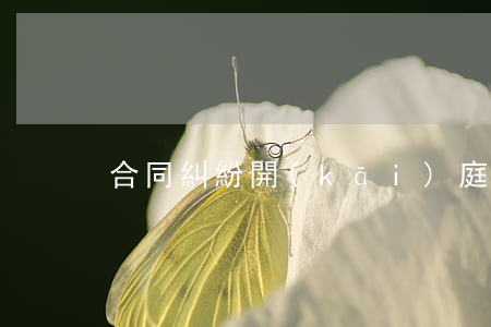 合同糾紛開(kāi)庭要多久