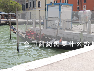 合同糾紛需要什么證據(jù)