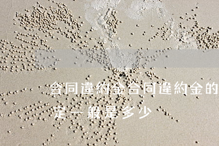 合同違約金(合同違約金的法律規(guī)定一般是多少)