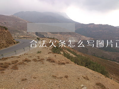 合法欠条怎么写图片(正规欠条怎样写图片)