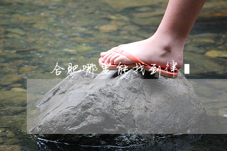 合肥哪里能找到律師