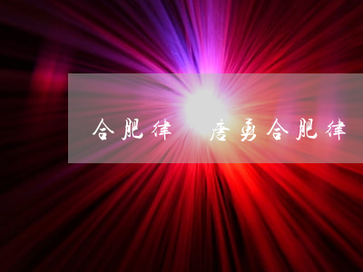 合肥律師唐勇(合肥律師蘇義飛)