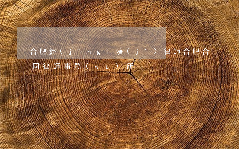 合肥經(jīng)濟(jì)律師(合肥合同律師事務(wù)所)
