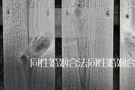 同性婚姻合法，同性婚姻合法化國家