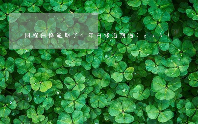 同程白條逾期了4年(白條逾期過(guò))
