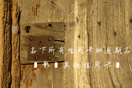 名下所有信用卡都逾期(名下一張信用卡逾期會影響其他信用卡嗎)