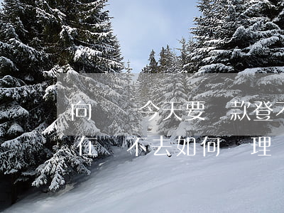 向錢貸今天要還款登不上怎么辦-向錢貸現在進不去,如何處理還款