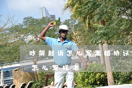 吵架起诉怎么写离婚协议书(起诉离婚协议书怎么写样本)
