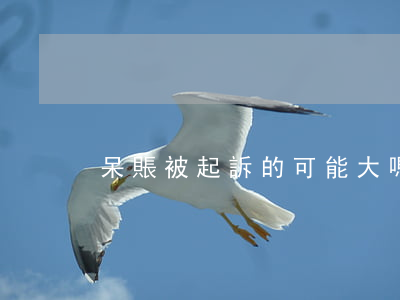 呆賬被起訴的可能大嗎(呆賬了還會起訴嗎)